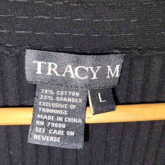 Black V-Neck Sweater with Studded Details - Size L - Picture 4 of 5